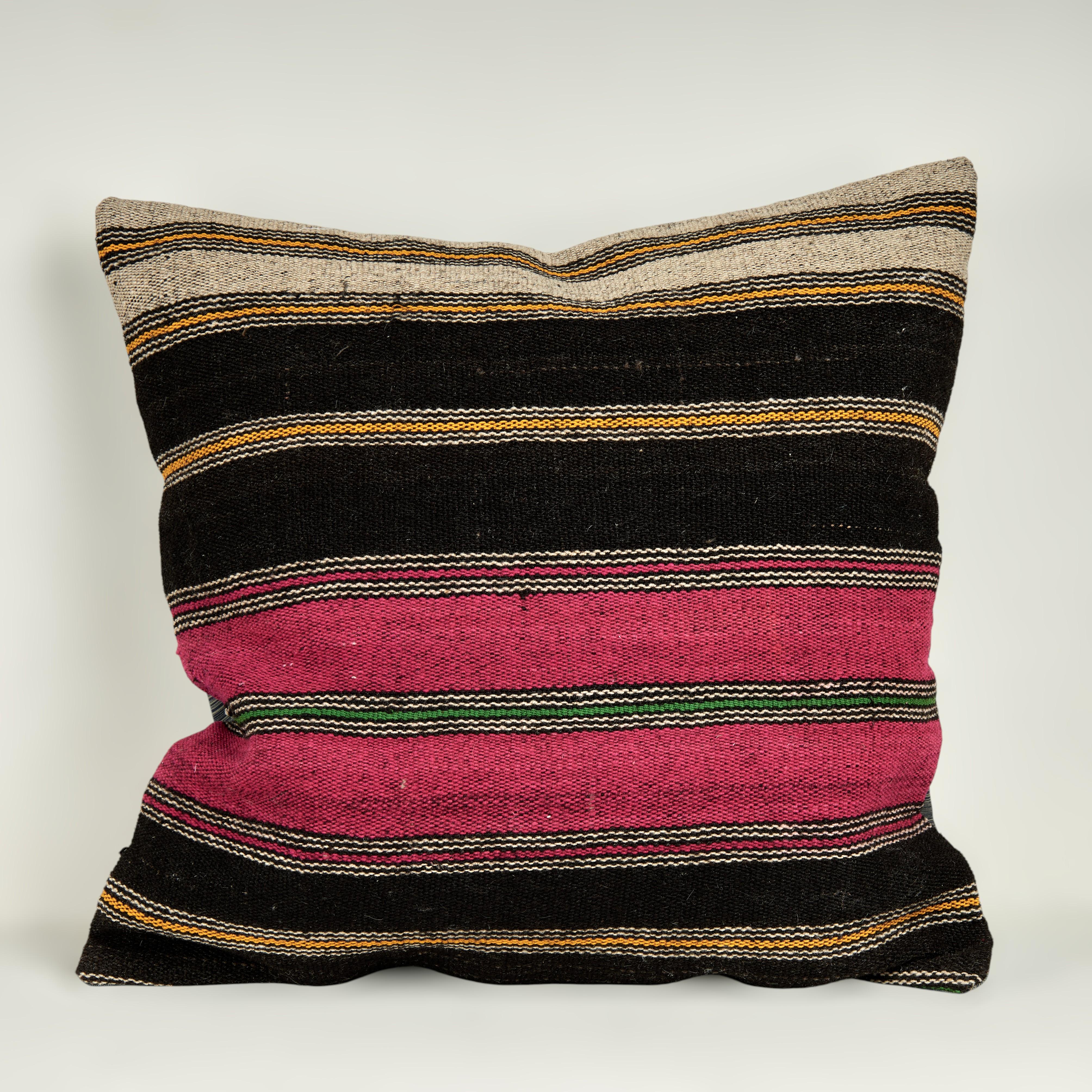 Cotone Cuscini turchi a righe kilim in vendita