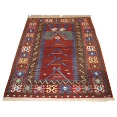 Kilim turco di Konya, produzione recente, tinture naturali