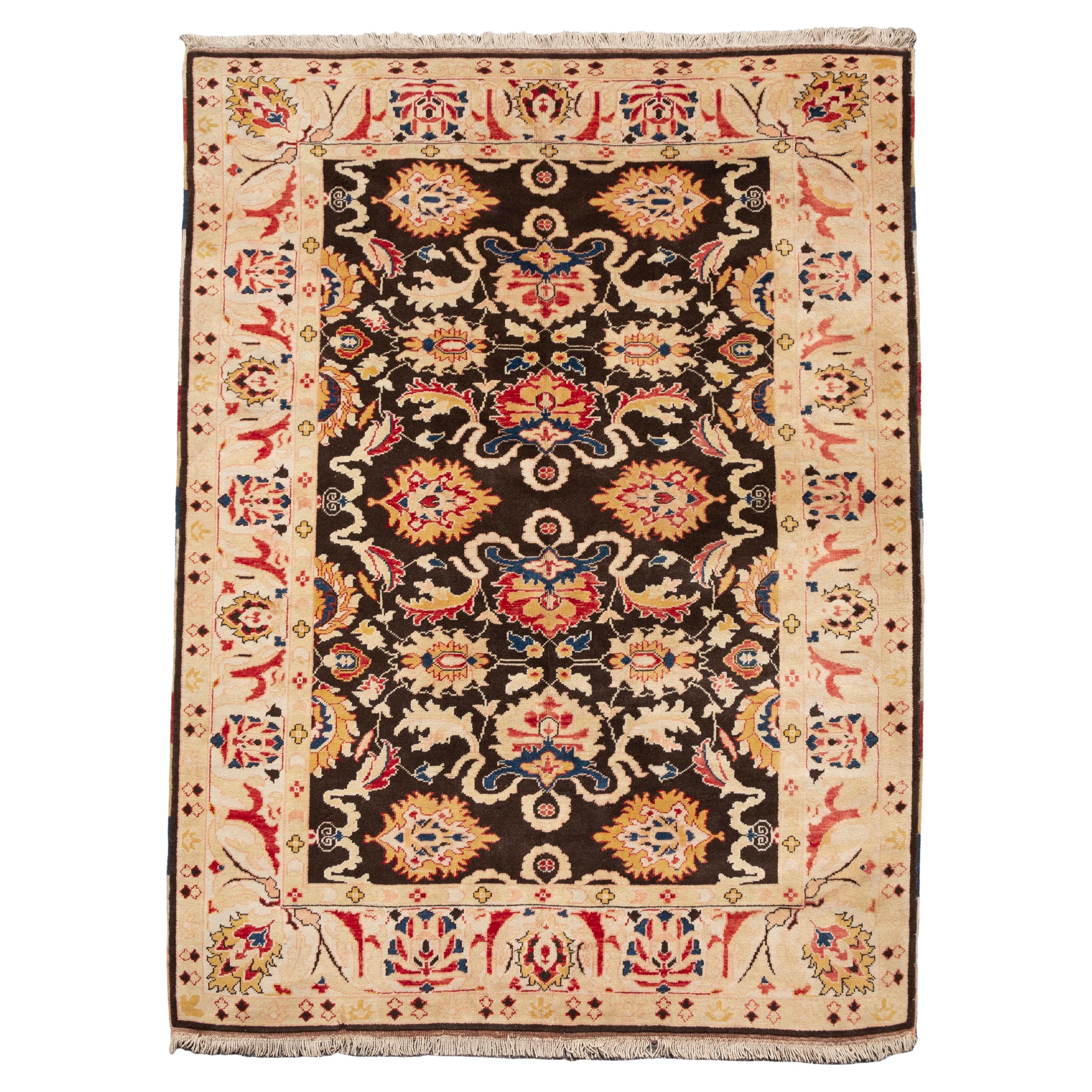 Turkish Konya Rug, Late 20th Century, 6’5” × 9’4” For Sale