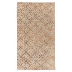 Vintage Turkish Konya Rug, Pops of Pink