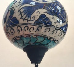 Adorno Colgante de Cerámica Policromada Pintada a Mano Kutahya Turca