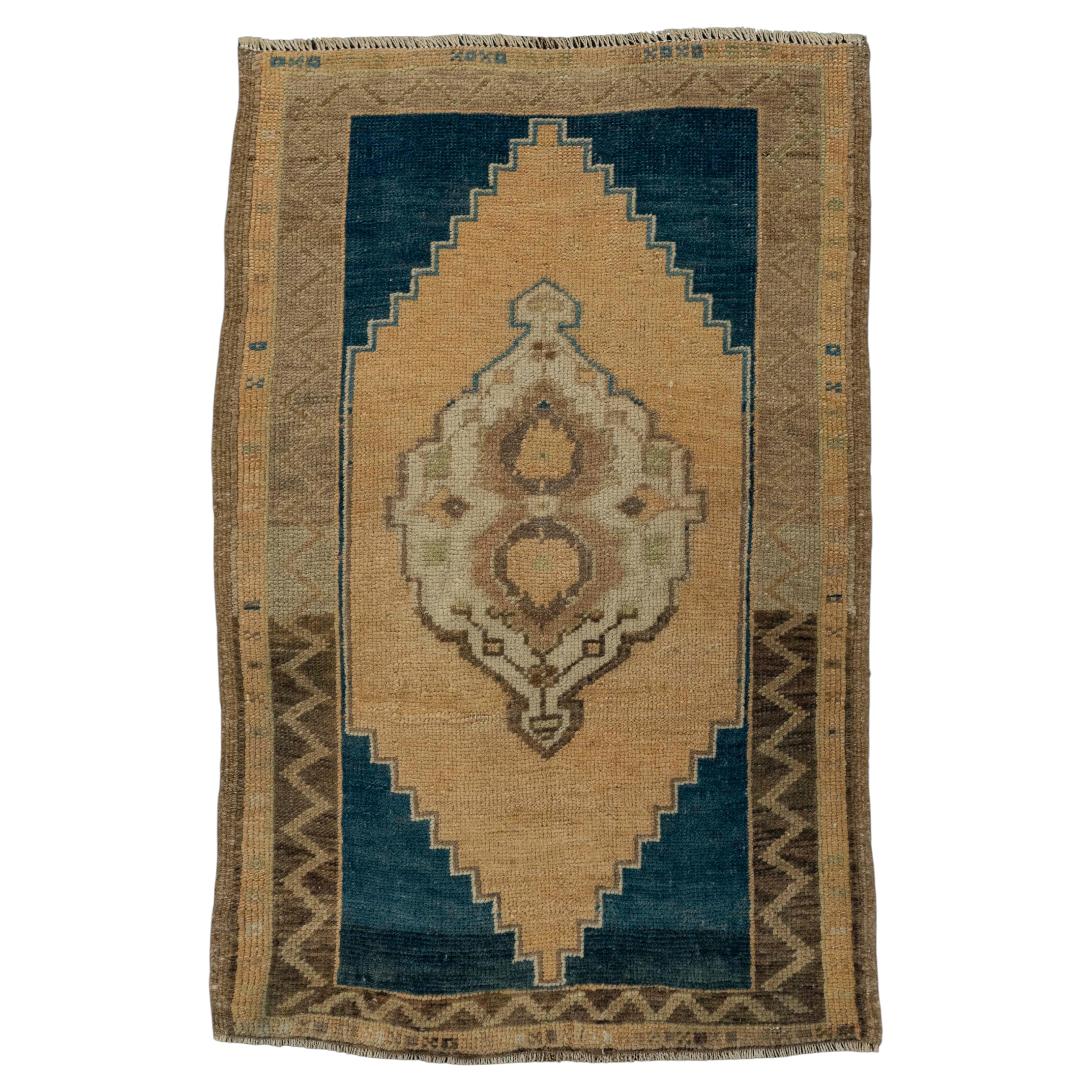 Turkish Mini Rug Oriental Hand Knotted Vintage Rug 1'10" x 2'10" #21192