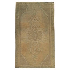 Turkish Mini Rug Oriental Hand Knotted Vintage Rug 1'10" x 3'1" #21030