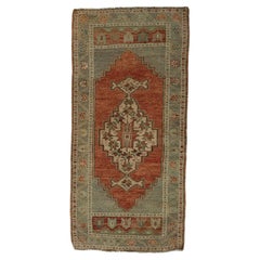 Türkischer Mini-Teppich – Orientalischer, handgeknüpfter Vintage-Teppich, 30,5 cm x 119,5 cm, Nr. 21250