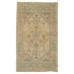 Türkischer Mini-Teppich, orientalischer, handgeknüpfter Vintage-Teppich, 33 cm x 94 cm, Nr. 21050