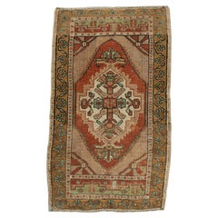 Türkischer Mini-Teppich – Orientalischer, handgeknüpfter Vintage-Teppich 33 cm x 97 cm #21210