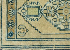 Türkischer Mini-Teppich, orientalischer, handgeknüpfter Vintage-Teppich, 33 cm x 101 cm, Nr. 16686