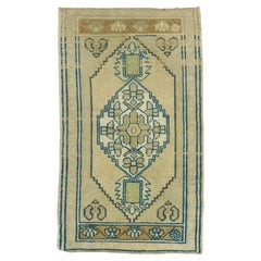 Türkischer Mini-Teppich, orientalischer, handgeknüpfter Vintage-Teppich, 33 cm x 101 cm, Nr. 16686