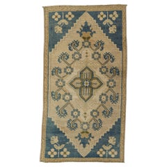 Turkish Mini Rug Oriental Hand Knotted Vintage Rug 1'4" x 2'6" #21197
