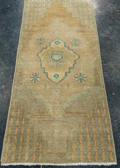 Mini-tapis turc oriental, tissé à la main, de style vintage, 45,7 cm x 94,3 cm #20767