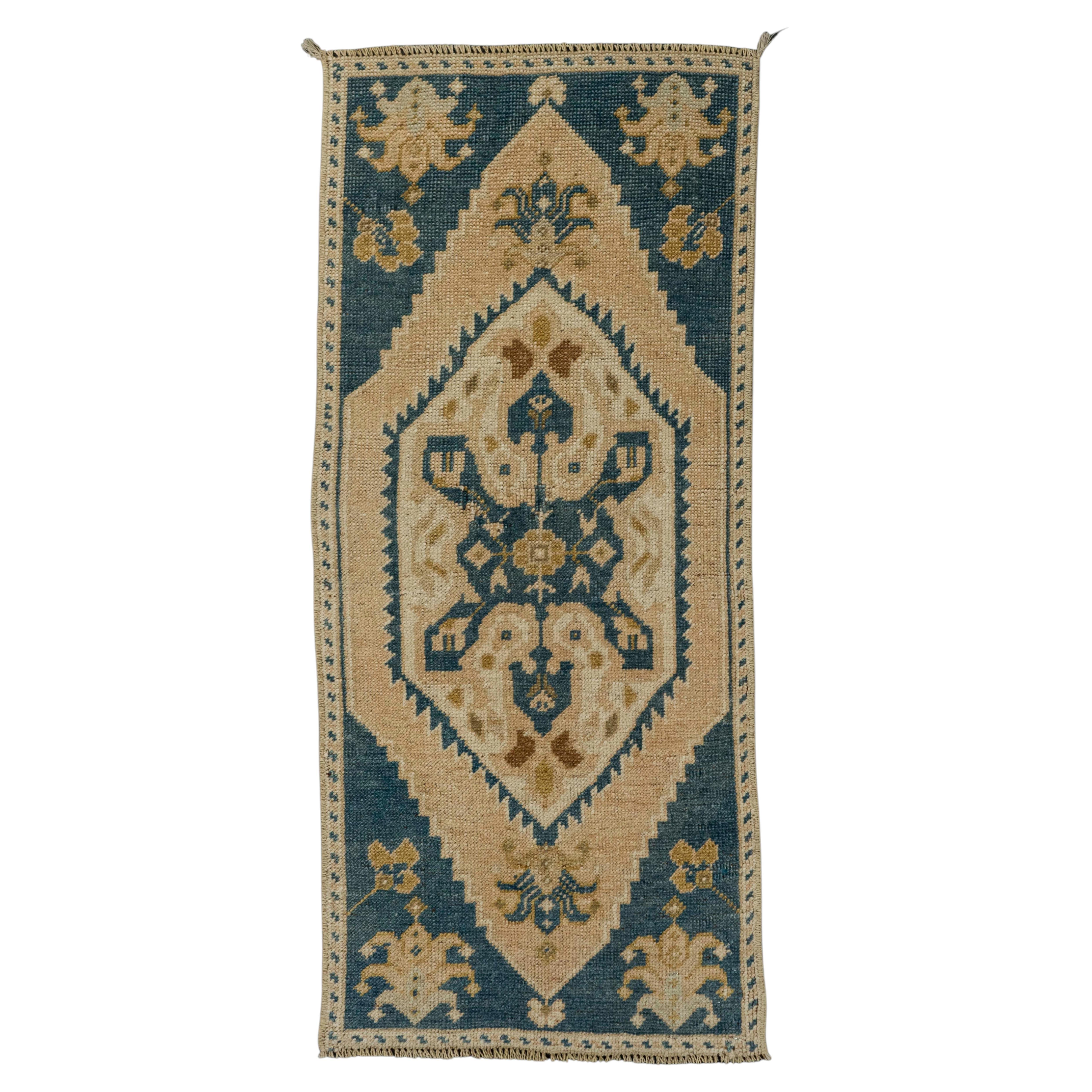 Turkish Mini Rug Oriental Hand Knotted Vintage Rug 1'5" x 3'2" #21135