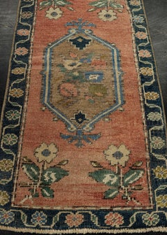 Türkischer Mini-Teppich – Orientalischer, handgeknüpfter Vintage-Teppich, 46 cm x 86 cm, Nr. 21226