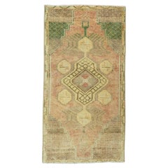 Mini-tapis turc oriental, tissé à la main, de style vintage, 46 cm x 87 cm #20763