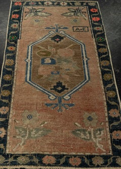 Türkischer Mini-Teppich – Orientalischer, handgeknüpfter Vintage-Teppich, 46 cm x 82 cm, Nr. 21218
