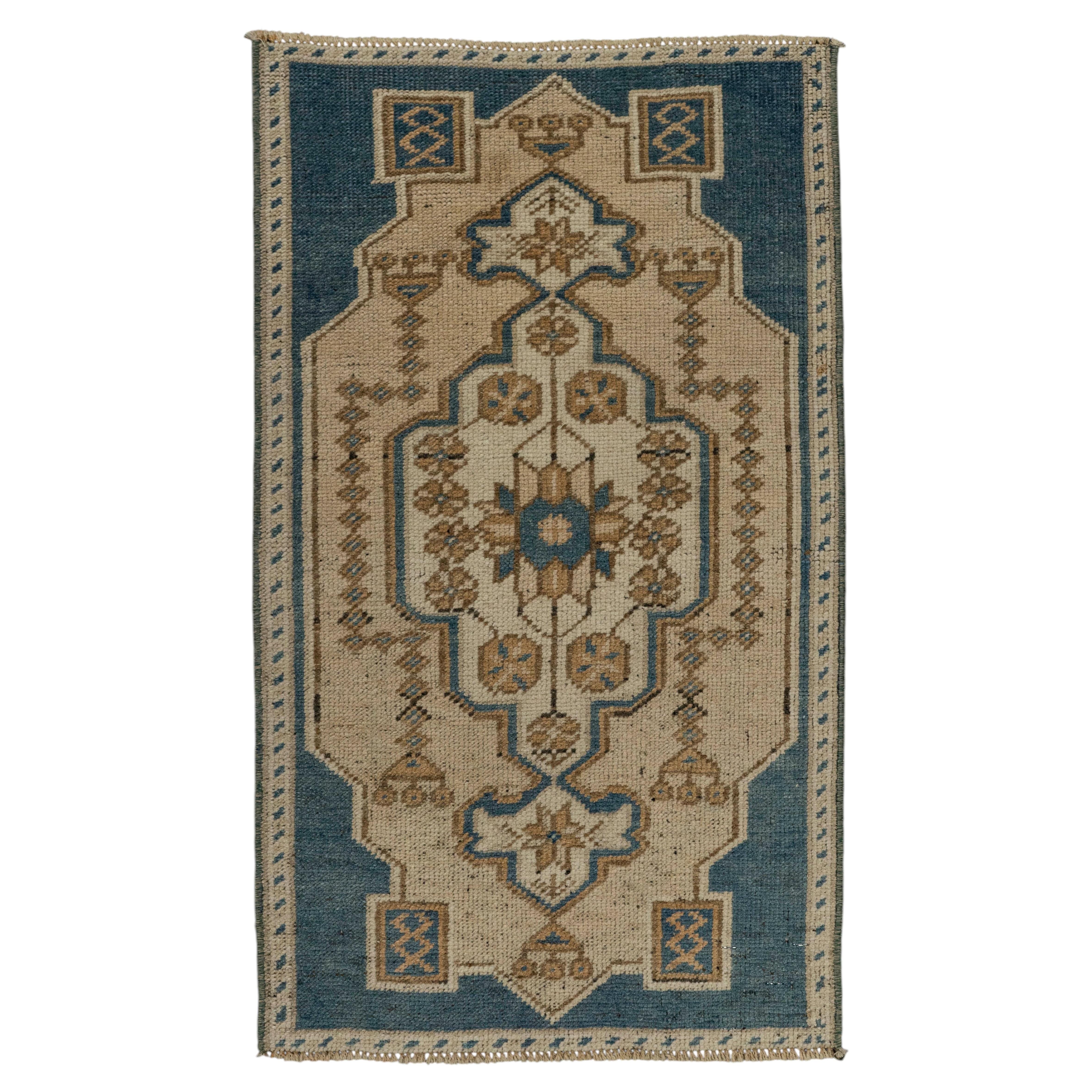 Turkish Mini Rug Oriental Hand Knotted Vintage Rug 1'6" x 2'7" #21223