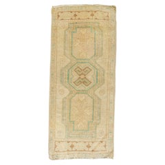Türkischer Mini-Teppich – Orientalischer, handgeknüpfter Vintage-Teppich, 46 cm x 109 cm, Nr. 21207