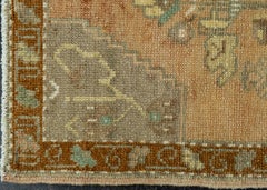 Türkischer Mini-Teppich, orientalischer, handgeknüpfter Vintage-Teppich, 53 cm x 86 cm, Nr. 16528