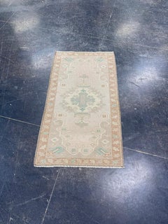 Turkish Mini Rug Oriental Hand Knotted Vintage Rug 1'7" x 2'11" #17090