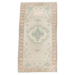 Turkish Mini Rug Oriental Hand Knotted Vintage Rug 1'7" x 2'11" #17090