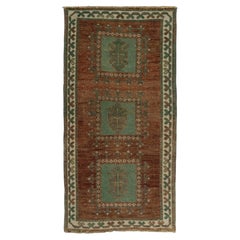 Turkish Mini Rug Oriental Hand Knotted Vintage Rug 1'7" x 3'1" #21296