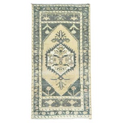 Turkish Mini Rug Oriental Hand Knotted Vintage Rug 1'7" x 3'2" #16878