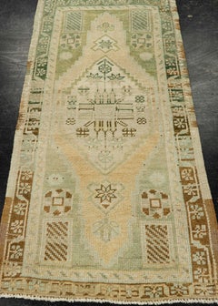 Türkischer Mini-Teppich – Orientalischer, handgeknüpfter Vintage-Teppich, 52 cm x 97 cm, Nr. 21072