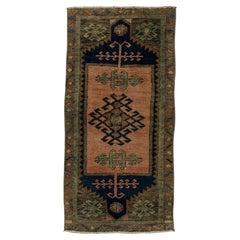 Türkischer Mini-Teppich – Orientalischer, handgeknüpfter Vintage-Teppich, 52 cm x 97 cm, Nr. 21216