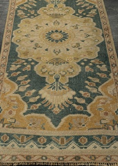 Türkischer Mini-Teppich – Orientalischer, handgeknüpfter Vintage-Teppich 52 cm x 101 cm #21251
