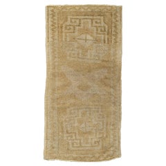 Türkischer Mini-Teppich – Orientalischer, handgeknüpfter Vintage-Teppich, 52 cm x 104 cm, Nr. 21149
