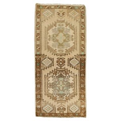 Türkischer Mini-Teppich – Orientalischer, handgeknüpfter Vintage-Teppich, 52 cm x 104 cm, Nr. 21256