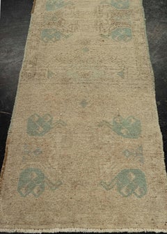 Türkischer Mini-Teppich – Orientalischer, handgeknüpfter Vintage-Teppich, 52 cm x 107 cm, Nr. 21279