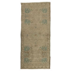 Türkischer Mini-Teppich – Orientalischer, handgeknüpfter Vintage-Teppich, 52 cm x 107 cm, Nr. 21279