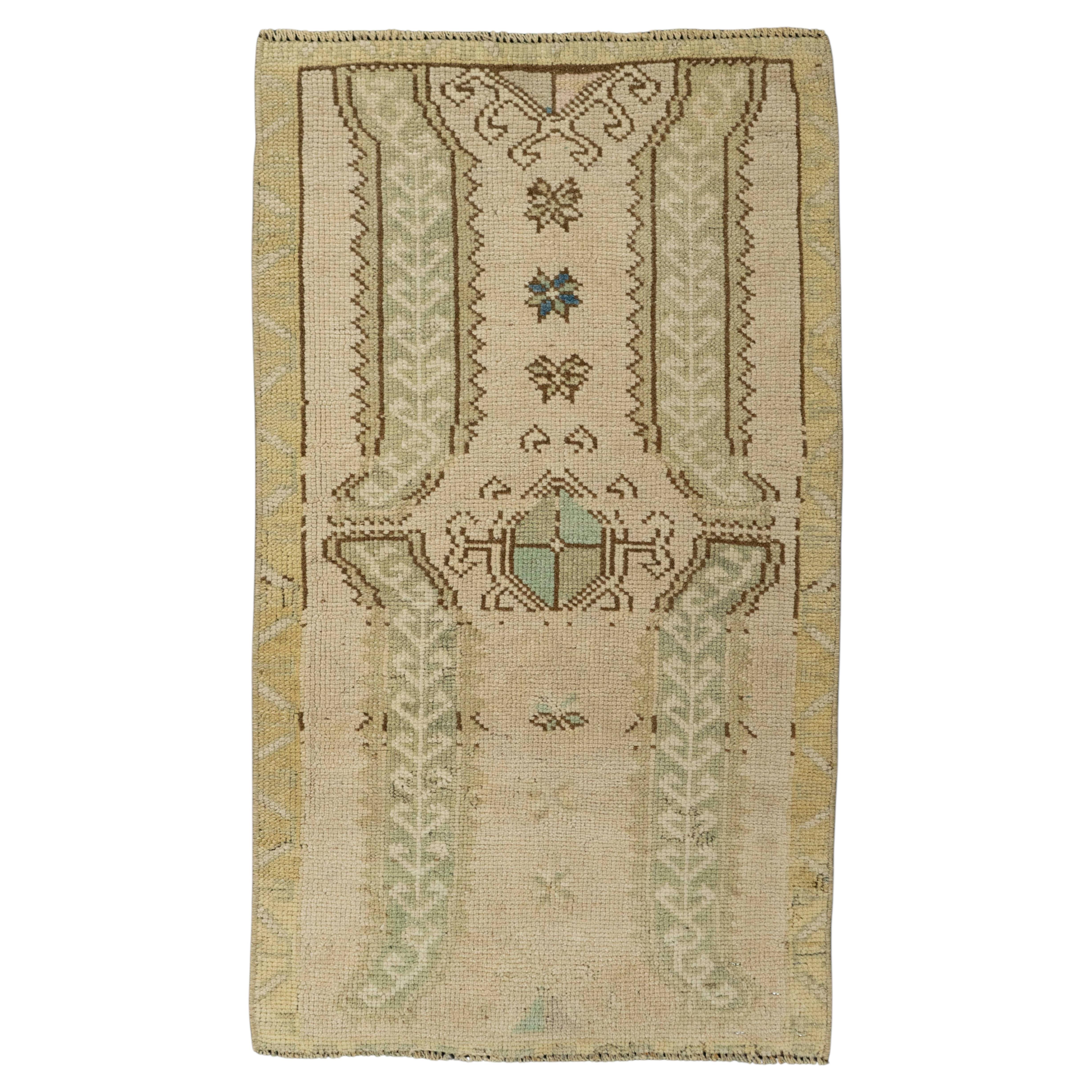 Turkish Mini Rug Oriental Hand Knotted Vintage Rug 1'8" x 2'11" #21199