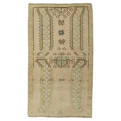 Turkish Mini Rug Oriental Hand Knotted Vintage Rug 1'8" x 2'11" #21199