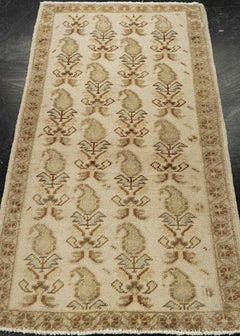 Türkischer Mini-Teppich, orientalischer, handgeknüpfter Vintage-Teppich, 50,8 cm x 94,3 cm, Nr. 21024