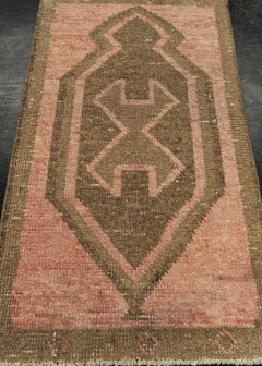 Türkischer Mini-Teppich – Orientalischer, handgeknüpfter Vintage-Teppich, 50,8 cm x 97,5 cm, Nr. 21169