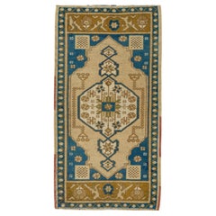 Türkischer Mini-Teppich – Orientalischer, handgeknüpfter Vintage-Teppich 55,9 cm x 97,5 cm #21188
