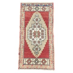 Turkish Mini Rug Oriental Hand Knotted Vintage Rug 1'8" x 3'3" #17084