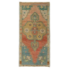 Turkish Mini Rug Oriental Hand Knotted Vintage Rug 1'8" x 3'5" #21176