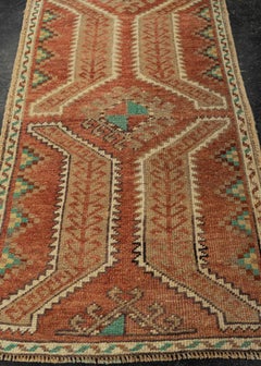 Türkischer Mini-Teppich, orientalischer, handgeknüpfter Vintage-Teppich, 58 cm x 94 cm, Nr. 21160