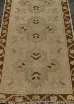 Türkischer Mini-Teppich, orientalischer, handgeknüpfter Vintage-Teppich, 58 cm x 94 cm, Nr. 21283