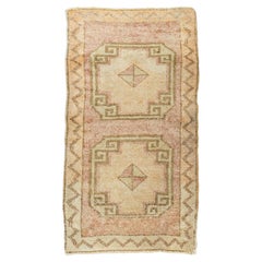 Türkischer Mini-Teppich – Orientalischer, handgeknüpfter Vintage-Teppich 58 cm x 94 cm #21290