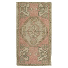 Turkish Mini Rug Oriental Hand Knotted Vintage Rug 1'9" x 3'4" #21138