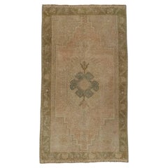 Turkish Mini Rug Oriental Hand Knotted Vintage Rug 1'9" x 3'5" #20622