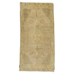 Turkish Mini Rug Oriental Hand Knotted Vintage Rug 1'9" x 3'5" #21080