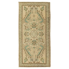 Tappeto turco mini, tappeto orientale vintage annodato a mano 58 cm x 114 cm #21073