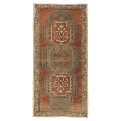 Turkish Mini Rug Oriental Hand Knotted Vintage Rug 1'9" x 3'7" #21157