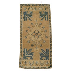 Türkischer Mini-Teppich – Orientalischer, handgeknüpfter Vintage-Teppich, 58 cm x 114 cm, Nr. 21231