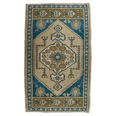 Turkish Mini Rug Oriental Hand Knotted Vintage Rug 2' x 3'3" #20768