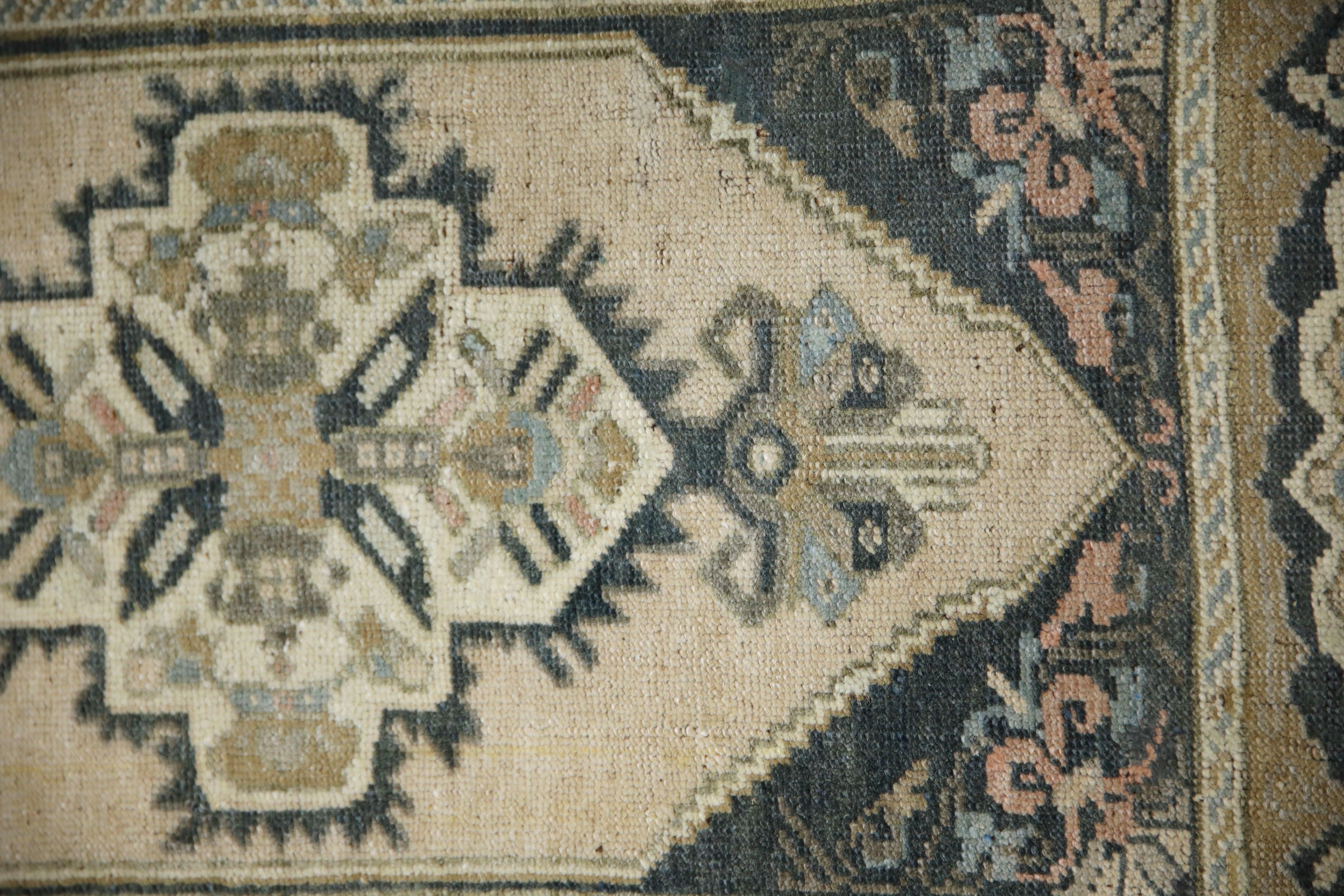Mini Alfombra Turca Vintage Oriental Anudada a Mano 1'5